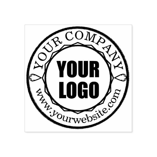 uw bedrijf logo custom Rubber Ink Stamp Rubberstempel (Afrduk)