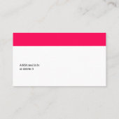 Uw bedrijf Logo Custom Simple Magenta Visitekaartje (Achterkant)