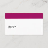 Uw bedrijf Logo Custom Simple Wine Red Visitekaartje (Achterkant)