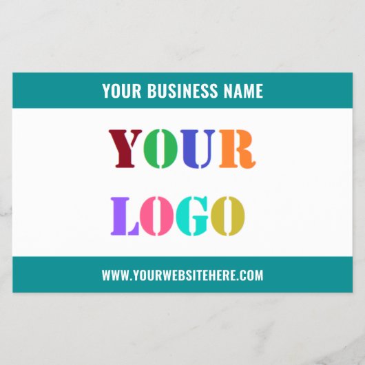 Uw bedrijf Logo Custom Tekst Promotie Flyer (Voorkant)