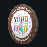 Uw Bedrijf Logo Custom Text Business Dartboard Dartbord<br><div class="desc">Aangepaste kleuren en lettertypen - Ontwerp uw eigen gepersonaliseerde dartborden met uw bedrijf Logo en naam Website of Aangepaste tekst Promotionele zaken Gepersonaliseerde dartbord - Voeg uw Logo / Afbeelding of QR-code toe - Foto / en tekst / informatie / Meer - Grootte wijzigen en elementen verplaatsen met aanpassingsgereedschap. Kies...</div>