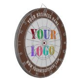 Uw Bedrijf Logo Custom Text Business Dartboard Dartbord (Voorkant Links)