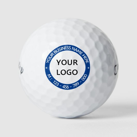 Uw Bedrijf Logo Custom Text Business Golfballen (Voorkant)