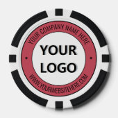 Uw bedrijf Logo Custom Text Business Poker Chips (Voorkant)