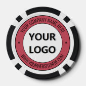 Uw bedrijf Logo Custom Text Business Poker Chips (Achterkant)