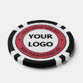 Uw bedrijf Logo Custom Text Business Poker Chips (Enkel)