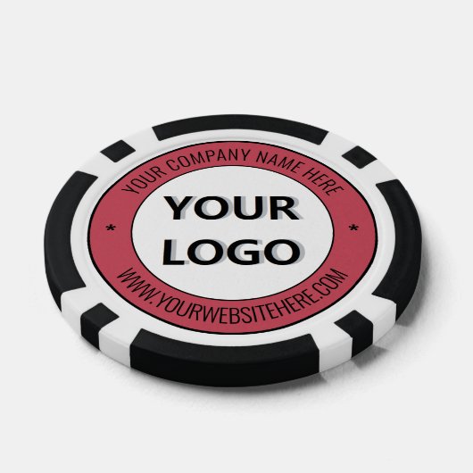 Uw bedrijf Logo Custom Text Business Poker Chips (Enkel)