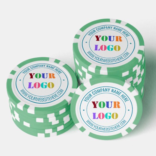 Uw bedrijf Logo Custom Text Business Poker Chips (Opstapeling)