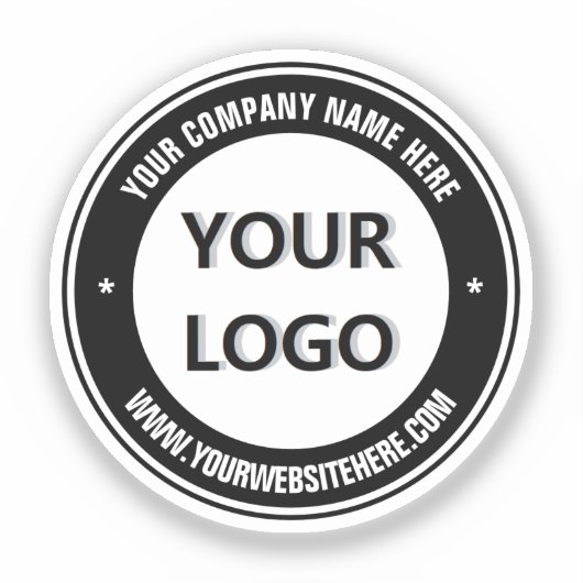 Uw Bedrijf Logo Custom Text Business Sticker (Voorkant)
