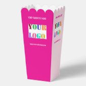 Uw bedrijf Logo Custom Text Company Popcorn Box Bedankdoosjes (Voorkant)