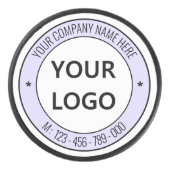 Uw bedrijf Logo Custom Text Hockey Puck Sjabloon (Voorkant)
