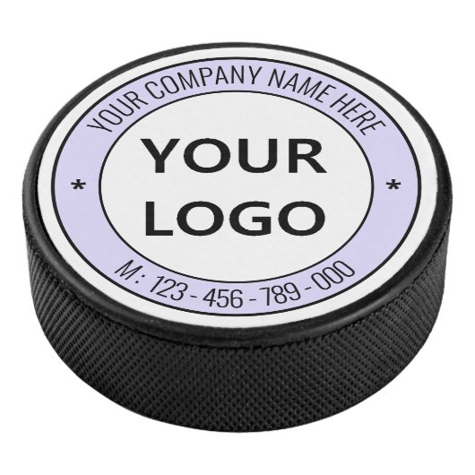 Uw bedrijf Logo Custom Text Hockey Puck Sjabloon (3/4)