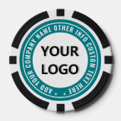 Uw bedrijf Logo Custom Text Poker Chips Sjabloon (Voorkant)