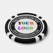 Uw bedrijf Logo Custom Text Poker Chips Sjabloon (Enkel)