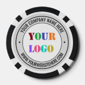 Uw bedrijf Logo Custom Text Poker Chips voorbeeld (Achterkant)