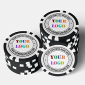 Uw bedrijf Logo Custom Text Poker Chips voorbeeld (Opstapeling)