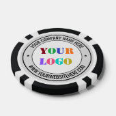 Uw bedrijf Logo Custom Text Poker Chips voorbeeld (Enkel)