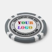 Uw bedrijf Logo Custom Text Poker Chips voorbeeld (Enkel)