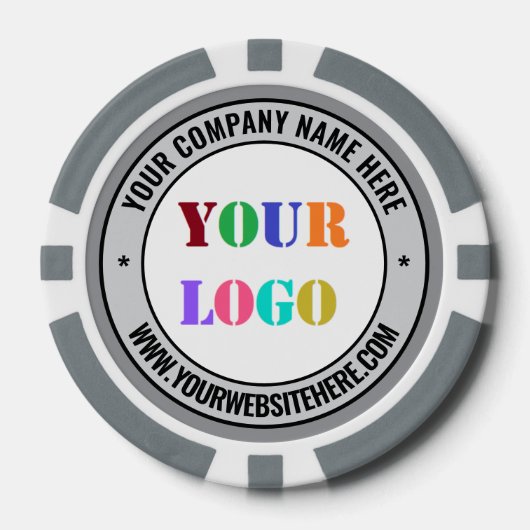 Uw bedrijf Logo Custom Text Poker Chips voorbeeld (Voorkant)