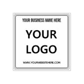 Uw bedrijf Logo Custom Text Square Rubber Stamp Rubberstempel (Afrduk)