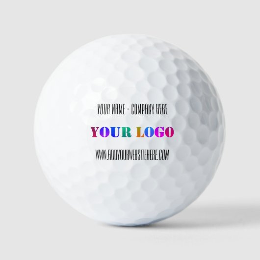 Uw bedrijf Logo Custom Text Stamps Golfballen (Voorkant)