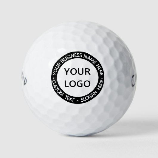 Uw bedrijf Logo Custom Text Stamps Golfballen (Voorkant)