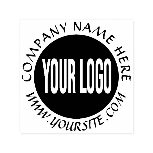 Uw bedrijf Logo Custom Zelfinktende Stempel (Design)