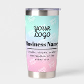 Uw bedrijf Logo (een kant) Tegels Logo & Ombre Geïsoleerde Drinkbeker (Links)