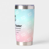 Uw bedrijf Logo (een kant) Tegels Logo & Ombre Geïsoleerde Drinkbeker (Achterkant)