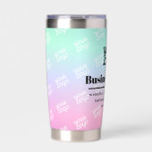 Uw bedrijf Logo (een kant) Tegels Logo & Ombre Geïsoleerde Drinkbeker (Voorkant)