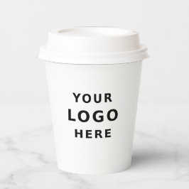 Uw bedrijf Logo Eenvoudige minimalistische medewer Papieren Bekers