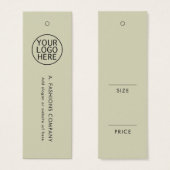 Uw bedrijf Logo Elegant Kleding Prijs Label Mini Visitekaartjes (Voorkant /achterkant)
