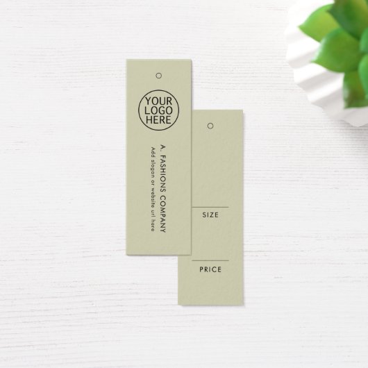 Uw bedrijf Logo Elegant Kleding Prijs Label Mini Visitekaartjes (Bureau)