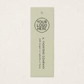 Uw bedrijf Logo Elegant Kleding Prijs Label Mini Visitekaartjes (Voorkant)