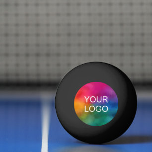 Uw bedrijf Logo Emblem Trendy Black Pingpongbal