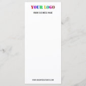 Uw bedrijf Logo en aangepaste tekst Business Menu (Achterkant)