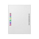 Uw bedrijf Logo en aangepaste tekst Business Notit Notitieblok (Linkerzijde)