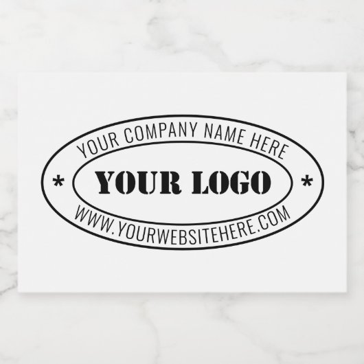 Uw bedrijf Logo en aangepaste tekst fles labels Sparkling Wijnetiket (Enkel label)