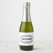 Uw bedrijf Logo en aangepaste tekst fles labels Sparkling Wijnetiket (Voorkant)