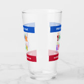 Uw bedrijf Logo en aangepaste tekst glas Sjabloon (Links)