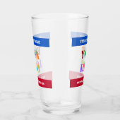 Uw bedrijf Logo en aangepaste tekst glas Sjabloon (Rechts)