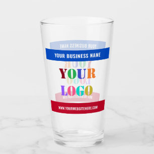Uw bedrijf Logo en aangepaste tekst glas Sjabloon