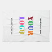 Uw bedrijf Logo en aangepaste tekst keukenhanddoek (Horizontaal)