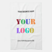 Uw bedrijf Logo en aangepaste tekst keukenhanddoek (Verticaal)