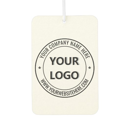 Uw bedrijf Logo en aangepaste tekst luchtverfrisse Luchtverfrisser (Voorkant)