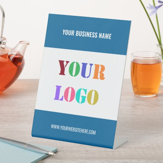 Uw Bedrijf Logo en Aangepaste Tekst Pedestal Sign Reclamebord Met Voetstuk (Insitu)