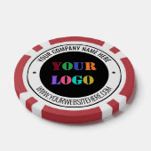 Uw bedrijf Logo en aangepaste tekst poker chips (Enkel)