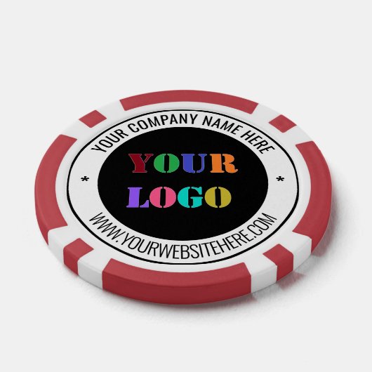 Uw bedrijf Logo en aangepaste tekst poker chips (Enkel)