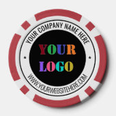 Uw bedrijf Logo en aangepaste tekst poker chips (Achterkant)