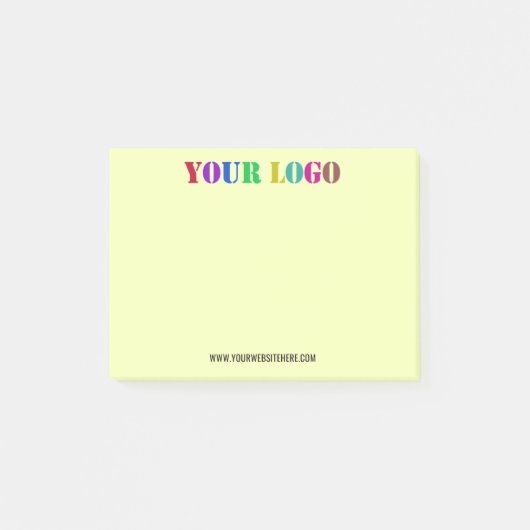 Uw Bedrijf Logo en Aangepaste Tekst Post het Notit Post-it® Notes (Voorkant)